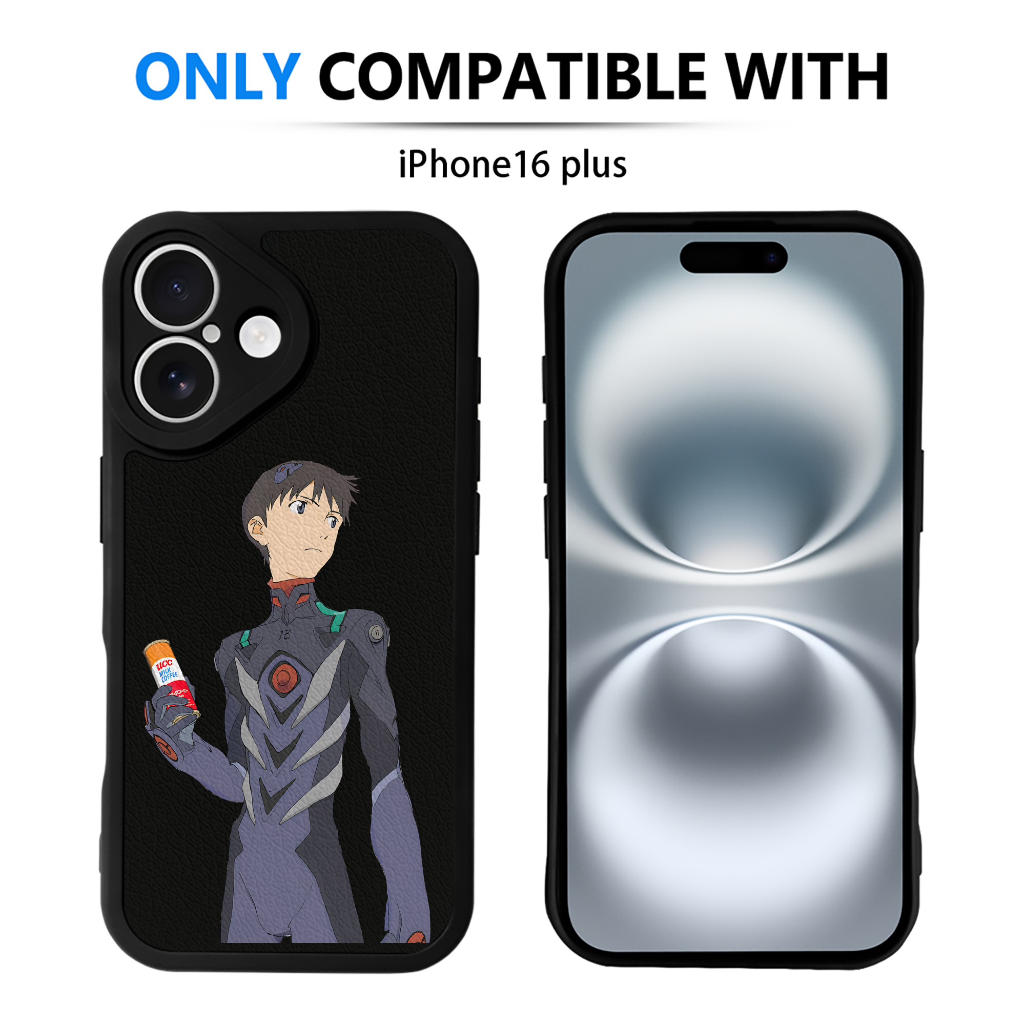 （画像用） EVA 新世紀エヴァンゲリオン 【iPhone 16シリーズ対応】シリコンスマホケース（レザー調） 材質：シリコン